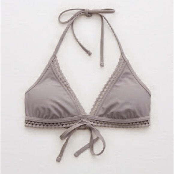 aerie Other - NWT Aerie Triangle Bikini Top in grey